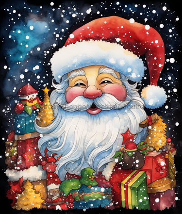 Christmas Sign, Santa Sign, DCO-00184, Sign For Wreath, 8x10